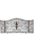 Jan Barboglio Fleur d'Lis Triple Panel Fire Screen 56x6x29 in 8000