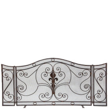 Jan Barboglio Fleur d'Lis Triple Panel Fire Screen 56x6x29 in 8000