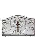 Jan Barboglio Fleur d'Lis Single Panel Fire Screen 39x7x28 in 8001