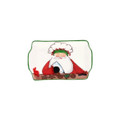 Vietri Old St. Nick 2025 Limited Edition Rectangular Plate 7.5x5.25 in OSN-78155-LE