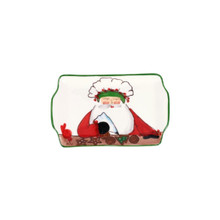 Vietri Old St. Nick 2025 Limited Edition Rectangular Plate 7.5x5.25 in OSN-78155-LE