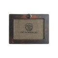 Jan Barboglio Casa Forged Iron Horizontal Frame with Mini Cast Iron Cross Nickel-plated 5x7 in 9x1x7 in 5398NK