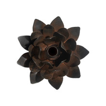 Jan Barboglio Chapultepec Forfed Iron Lotus Flower Candleholder Centerpiece 8x8x3 in 1767