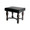 Jan Barboglio Chit-Chat Wooden Small Bench with Softened Leather Cusion Black 20x16x17 in 6803BL