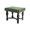Jan Barboglio Chit-Chat Wooden Small Bench with Softened Leather Cusion Green 20x16x17 in 6803GR