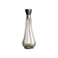 Jan Barboglio Contesa Four Arm Glass Decanter with Cast Iron Topper and Iron Base 5x5x14 in 5740CL