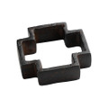 Jan Barboglio Cruz Anillo Cast Iron Cross Paperweight Napkin Ring Bracelet 4x4x1 in 7270