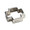 Jan Barboglio Cruz Anillo Cast Iron Cross Paperweight Napkin Ring Bracelet Nickel-plated 4x4x1 in 7270NK