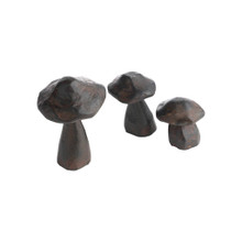 Jan Barboglio Hongos Set of Three Cast Iron Mushrooms 5x5x5 in 7160