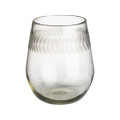 Jan Barboglio Honor Stemless Wine Water Cocktail with Laurel Engraving 3x3x5 in 3061CL