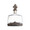 Jan Barboglio Noble Glass Decanter with Cast Iron Topper and Forged Iron Tray 8x3x12 in 5746