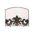 Jan Barboglio Nobleza, Single Panel Forged Fire Screen with Large Fleur d'Lis 39x6x29 in 8173