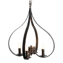Jan Barboglio Santos Four-Arm Iron Chandelier Iron Canopy included 36 in 28x28x33 in 4424E