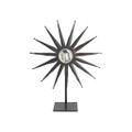 Jan Barboglio Sol Forged Iron Sun God Nickel-plated Cast Iron Face with Beaded Trim Small 24x6x25 in 7262