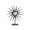 Jan Barboglio Solecito Forged Iron Sun God Nickel-plated Cast Iron Face with Beaded Trim Medium 25x6x30 in 7261