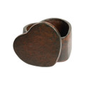 Jan Barboglio Amor Cast Iron Heart Box iwth Leather Insert 5x4x3 in 1693