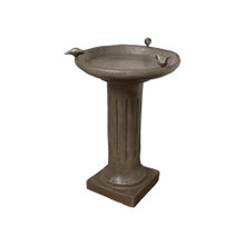 Jan Barboglio Bandada Cast-Cement Two-Part Bird Bath with 3 Wax Cast Iron Birds 20x20x32 in 3702
