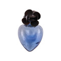 Jan Barboglio Carazon d'Melon Glass Heart with Iron Rose Azure 4x4x6 in 3096AZ