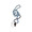 Jan Barboglio Cruzando Mares Ombre Blues Wooden Blessing Beads with Iton Seals and Cross 1x42x1 in 9765
