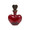 Jan Barboglio Dos Corazones Glass Heart Decanter with Iron Heart Stopper and Base 6x3x9 in 5758RD