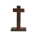 Jan Barboglio Eterno Cast Iron Cros on Square Iron Base 4x4x7 in 7124