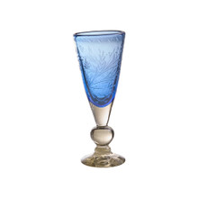 Jan Barboglio Frances Goblet with Pepita Engraving Azure 4x4x9 in 3155AZ
