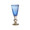 Jan Barboglio Frances Goblet with Pepita Engraving Azure 4x4x9 in 3155AZ
