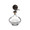 Jan Barboglio Girasol Glas Decanter with Cast Iron Sunflower Topper & Iron Base 8x3x12 in 5767