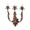 Jan Barboglio Hiedra Ivy Design Three-Arm Iron Sconce in Antique Finish 21x10x23 in 4805E