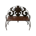 Jan Barboglio Irina Forged Iron Bench with Fleur Pattern 41x20x39 in 2688