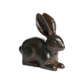 Jan Barboglio Liebre Cast Iron Bunny Rabbit with Large Years Centerpiece, Door Stop 4x9x10 in 7146
