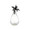 Jan Barboglio Lily Botella Glass Vase Carafe with Forged Iron Lily Topper 10x10x20 on 5770CL