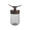 Jan Barboglio Nueces Canister Glass Canister with Wax Xast Iron Longhorn Lid and Iron Base 4x4x9 in 7981