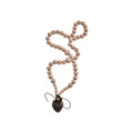 Jan Barboglio Sonojarse Blush Wood Blessing Beads with Iron Flower and Heart 1x23x1 in 9766