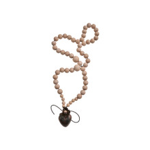 Jan Barboglio Sonojarse Blush Wood Blessing Beads with Iron Flower and Heart 1x23x1 in 9766