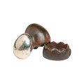 Jan Barboglio Sorpresa Cast Iron Cracked Eggshell with Nickel-palted Removable Egg Inside 3x3x4 in 7563NK