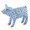 Herend Blue Ribbon Pig Blue 2.5x1.25x2 in SVHB--16429-0-00