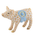 Herend Blue Ribbon Pig Butterscotch 2.5x1.25x2 in SVHJ--16429-0-00