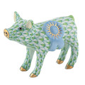 Herend Blue Ribbon Pig Keylime 2.5x1.25x2 in SVHV1-16429-0-00