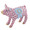 Herend Blue Ribbon Pig Raspberry 2.5x1.25x2 in SVHP--16429-0-00