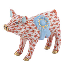 Herend Blue Ribbon Pig Rust 2.5x1.25x2 in SVH---16429-0-00