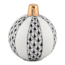 Herend Christmas Ornament Black 2x1.75 in SVHNM-16445-0-00