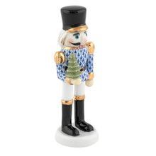 Herend Nutcracker with Christmas Tree Sapphire 1.5x1.25x4.25 in SVHB3-16444-0-00