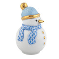 Herend Snowman Mini Blue 1.5x1.5x2.25 in VHB---16407-0-00