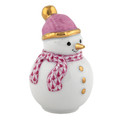 Herend Snowman Mini Raspberry 1.5x1.5x2.25 in VHP---16407-0-00