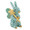 Herend Fairy Bunny Green 1.5x1.25x2.25 in SVHV--16462-0-00