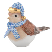 Herend Winter Bird Blue 3.25x1.5x2.75 in SVHB--16427-0-00