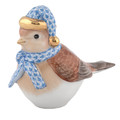 Herend Winter Bird Blue 3.25x1.5x2.75 in SVHB--16427-0-00