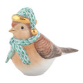 Herend Winter Bird Green 3.25x1.5x2.75 in SVHV--16427-0-00