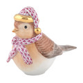 Herend Winter Bird Raspberry 3.25x1.5x2.75 in SVHP--16427-0-00